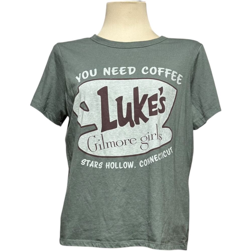 Gilmore Girls Luke's Diner Short Sleeve T-Shirt Green Large